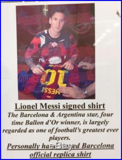 Lionel Messi Signed Number 10 Shirt Official Allstar Signings Memorabilia