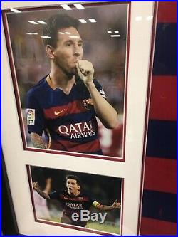 Lionel Messi Signed Shirt Framed COA Included
