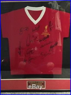 Liverpool 1977 European Cup Winners Signed/Framed Shirt 100% Authentic
