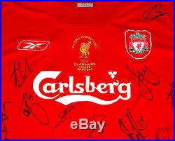 Liverpool 2005 CHAMPIONS LEAGUE WINNERS Squad Signed Shirt THE FINAL ISTANBUL