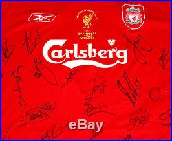 Liverpool 2005 CHAMPIONS LEAGUE WINNERS Squad Signed Shirt THE FINAL ISTANBUL