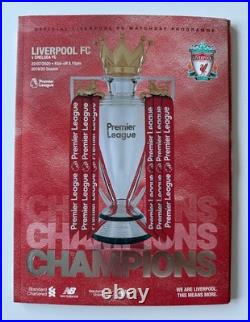 Liverpool 2019/20 Champions Programme Signed Salah Firmino Mane +2 Autographs