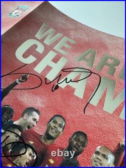 Liverpool 2019/20 Champions Programme Signed Salah Firmino Mane +2 Autographs