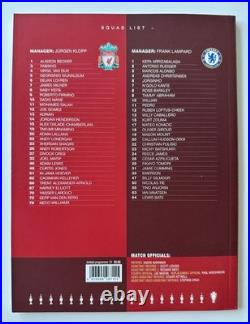 Liverpool 2019/20 Champions Programme Signed Salah Firmino Mane +2 Autographs