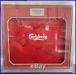 Liverpool Fc Signed & Framed Champions League Shirt Signed By 8 Of Final Players