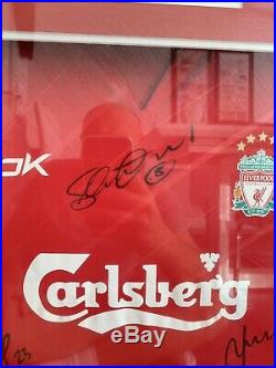 Liverpool Fc Signed & Framed Champions League Shirt Signed By 8 Of Final Players