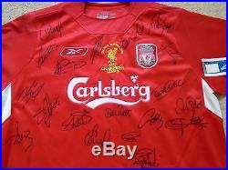 Liverpool Football Club Rare Istanbul 2005 UEFA Champions League Signed Shirt