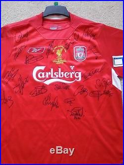 Liverpool Football Club Signed Rare Istanbul 2005 Uefa Champions League Shirt
