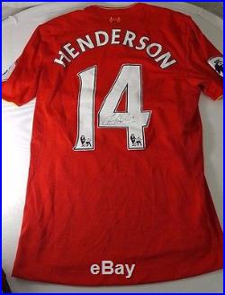 Liverpool HENDERSON Poppy Premier League Match Shirt MATCH WORN & SIGNED