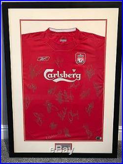 Liverpool Squad Signed Shirt Istanbul 2005