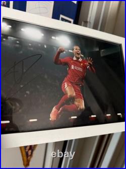 Liverpool-Van Dijk- Rare Hand Signed Framed Picture (coa)