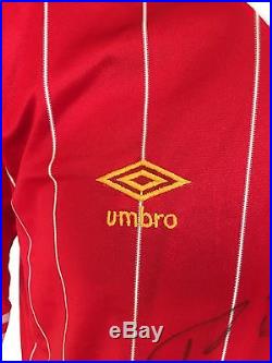 Lot 33 ORIGINAL Liverpool European Cup Final Shirt 1984 Umbro Large Signed