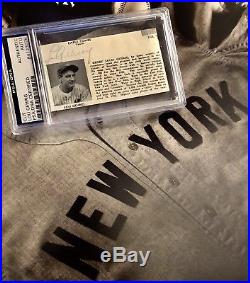 Lou Gehrig 1937 World Series Signed Autograph Cut Auto PSA/DNA Authenticated