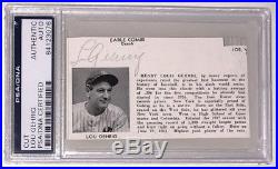 Lou Gehrig 1937 World Series Signed Autograph Cut Auto PSA/DNA Authenticated