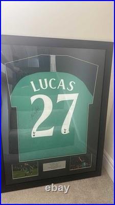 Lucas Moura Framed Football Shirt With Signature