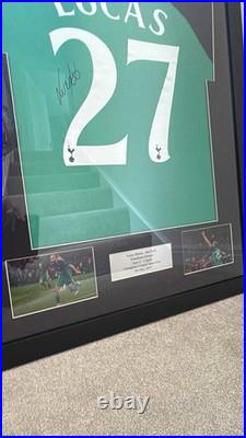 Lucas Moura Framed Football Shirt With Signature