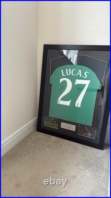 Lucas Moura Framed Football Shirt With Signature