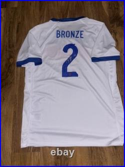Lucy Bromze Hand Signed England Lioness 2025 Home #2 Shirt & Certified COA