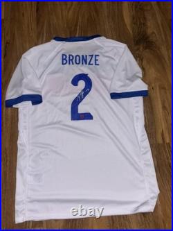 Lucy Bromze Hand Signed England Lioness 2025 Home #2 Shirt & Certified COA