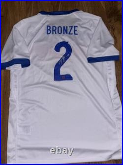 Lucy Bromze Hand Signed England Lioness 2025 Home #2 Shirt & Certified COA