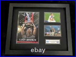 Lucy Bronze Signed And Framed A2 Montage With COA England