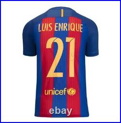 Luis Enrique Signed Barcelona Shirt Home, 2016-17 Autograph Jersey