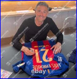 Luis Enrique Signed Barcelona Shirt Home, 2016-17 Autograph Jersey