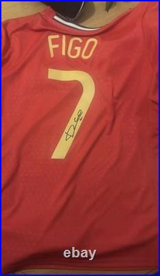Luis Figo Signed Portugal Shirt With COA
