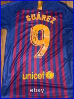 Luis Suarez Signed Barcelona Home Shirt With COA Included