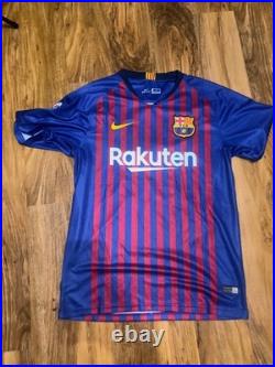 Luis Suarez Signed Barcelona Home Shirt With COA Included