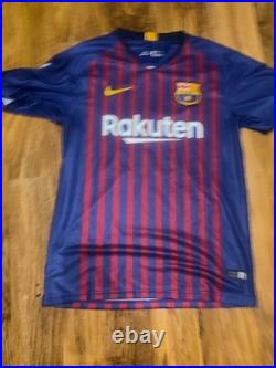Luis Suarez Signed Barcelona Home Shirt With COA Included