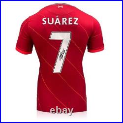 Luis Suarez Signed Liverpool 2021-22 Football Shirt