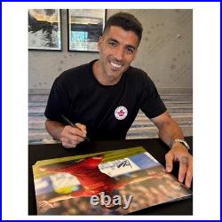 Luis Suarez Signed Liverpool Football Photo