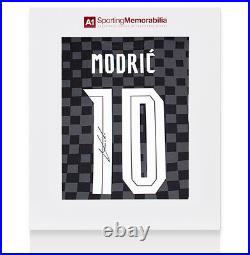 Luka Modric Signed Croatia Shirt 2020-21, Away, Fan Style Numbers, Number 10