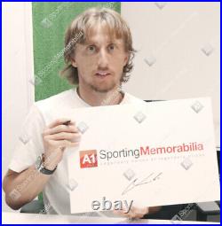 Luka Modric Signed Real Madrid Shirt 2021-22, La Liga Champions Autograph