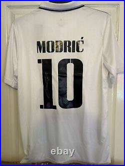 Luka Modric Signed Real Madrid Shirt VIDEO PROOF Croatia Spurs