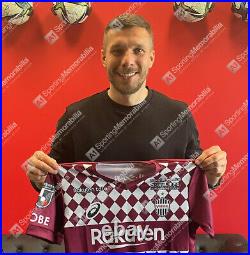 Lukas Podolski Signed Vissel Kobe Shirt 2021-22 Autograph Jersey