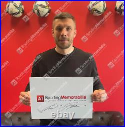 Lukas Podolski Signed Vissel Kobe Shirt 2021-22 Gift Box Autograph