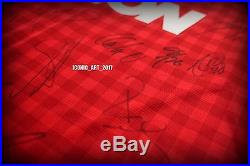 MANCHESTER UNITED SIGNED JERSEY SHIRT COA ISSUED BY CLUB. 2Oth TITLE SQUAD