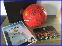 Manchester United Squad Signed Ball Offical Club Issued Coa Ronaldo, Giggs Etc