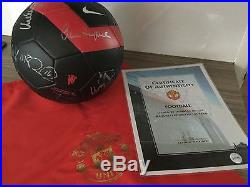 Manchester United Squad Signed Ball Offical Club Issue Coa Inc Sir Alex Ferguson