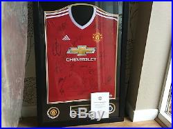 Manchester United Squad Signed &framed Shirt Official Man Utd Club Issued Coa