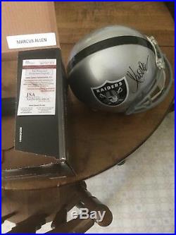 MARCUS ALLEN Autograph Signed Oakland Raiders Full Size Helmet JSA