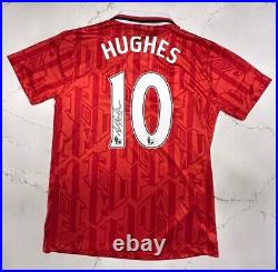 MARK HUGHES MANCHESTER UNITED Signed Shirt 1992 Premier League COA MAN UTD