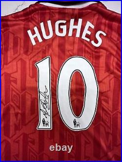 MARK HUGHES MANCHESTER UNITED Signed Shirt 1992 Premier League COA MAN UTD