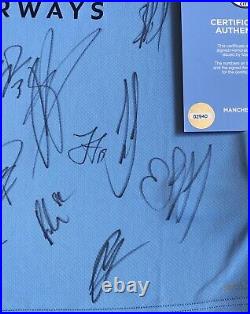 MCFC #02940 Official Certification Manchester City 2022/2023 Squad Shirt Signed
