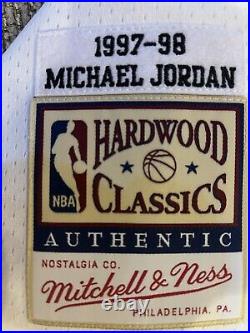 MICHAEL JORDAN Autographed Chicago Bulls White Authentic M&N Jersey UDA W Box