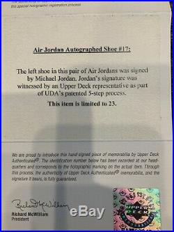 MICHAEL JORDAN SIGNED AUTO JORDAN 17 SHOES Upper Deck Authenticated With Bag Box
