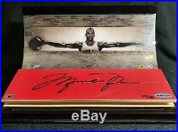 MICHAEL JORDAN Signed Game Used Floor Display Chicago Bulls upper deck autograph