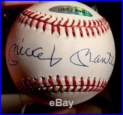 MICKEY MANTLE Autographed Baseball UDA Certified YANKEES Auto Signed